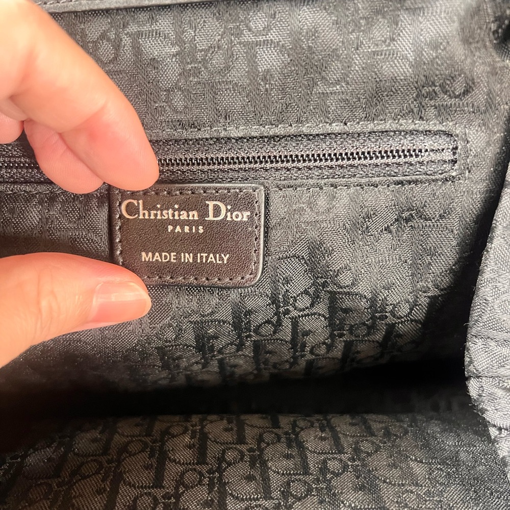 Christian Dior Limited Edition Jeanne Frame Charcoal Black Handle Shoulder Bag - Picture 9 of 10